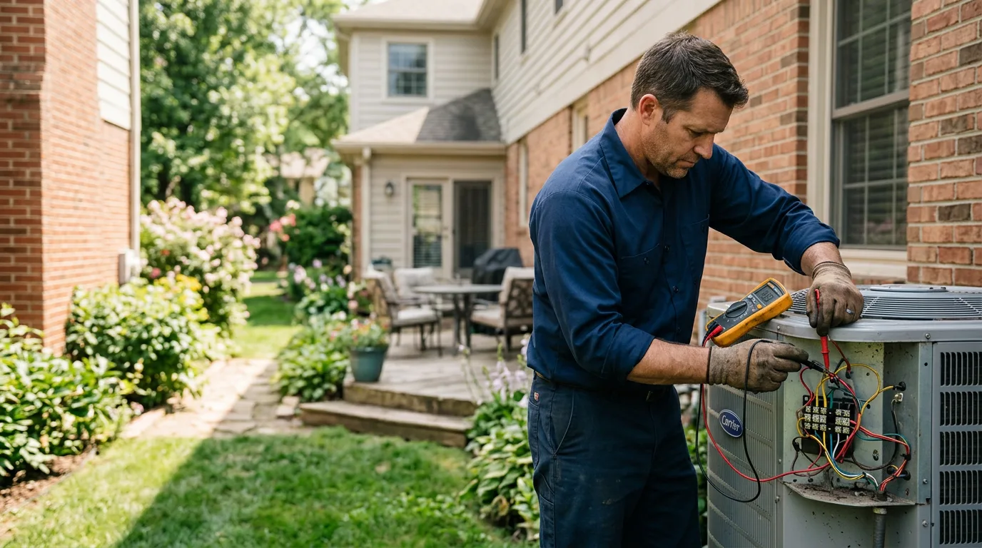 HVAC technician working near Jacob, IL